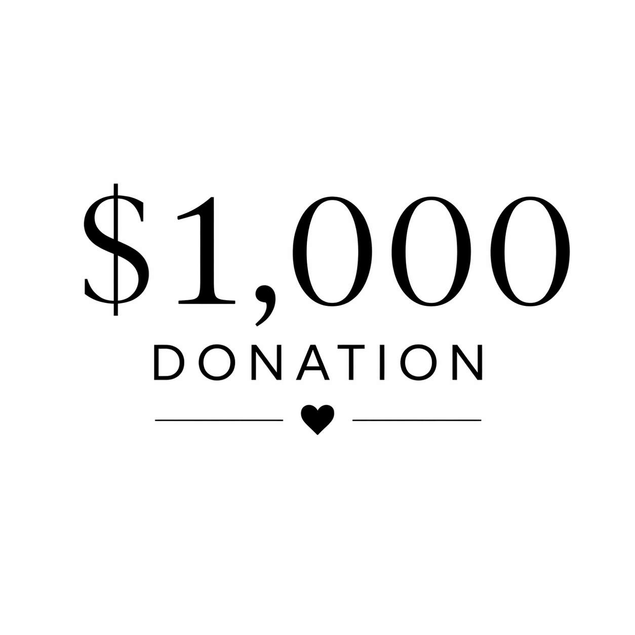 $1,000 Donation